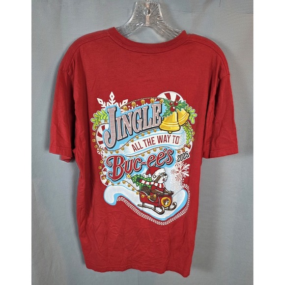 BUC-EE'S Other - Buc-ee's 2025 Christmas Red T- Shirt "Jingle"‎  XL Bucees